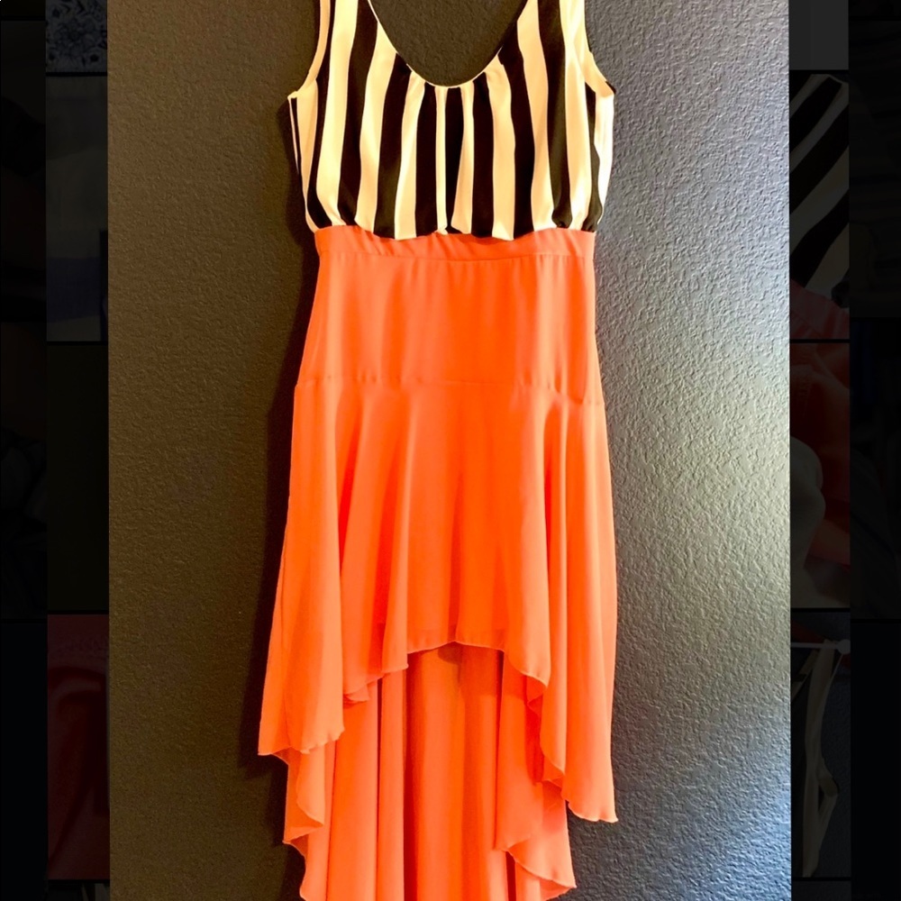 Freeway Hi Lo Backless Cascading Dress S